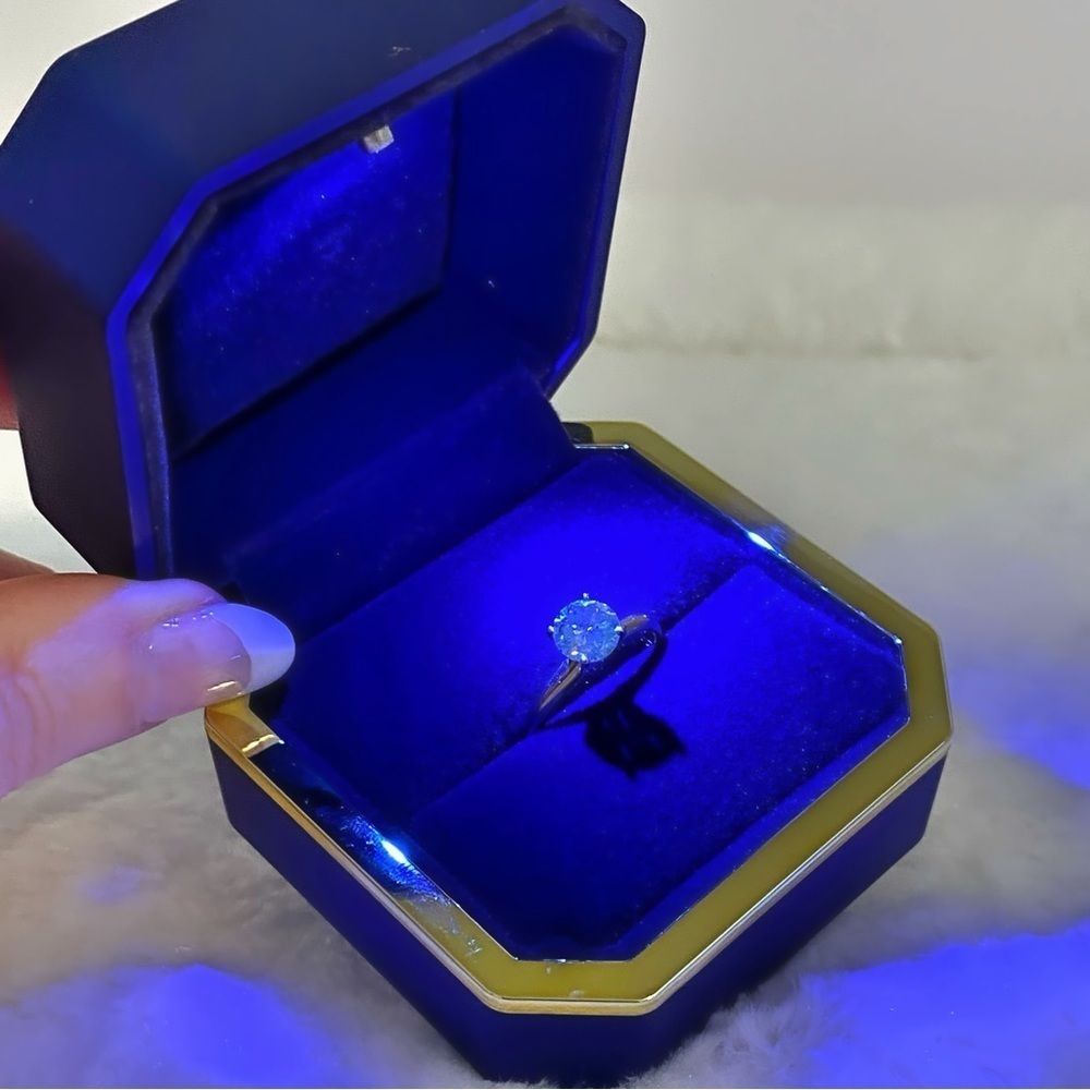 1.27ctw Champagne Diamond Solitaire Ladies Engagement Gold Ring w/ Gift Box - Picture 12 of 14